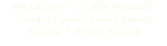 Prestation n°7 : "Little Mermaid" -  Gain de Longueur + Gain de Volume/Epaisseur + Méchage Fantaisie