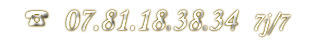 ☎ 07.81.18.38.34 7j/7